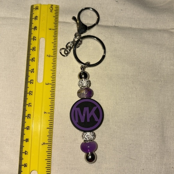 🆕 Fashion DIY Purple and Silver Bag Charm Keychain - Picture 5 of 8